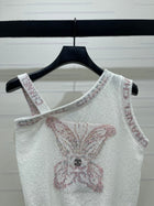 Chanel 2026 Butterfly Off-Shoulder Knitted Vest Wool Cashmere