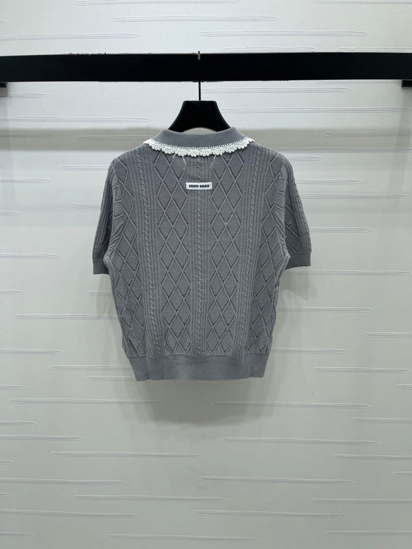 Miu 26s Short-Sleeved Shirt Cotton 397461