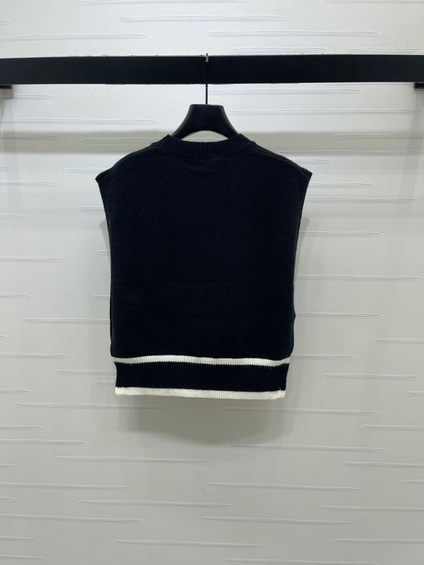 CC 26s Contrast Knit Vest 1324