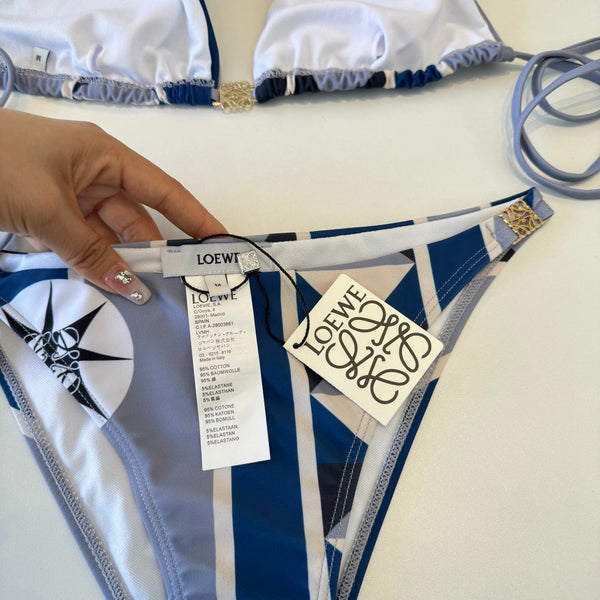 Loewe Two-Piece Bikini Blue White 203027