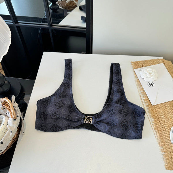 Loewe Two-Piece Bikini Navy Blue 203030