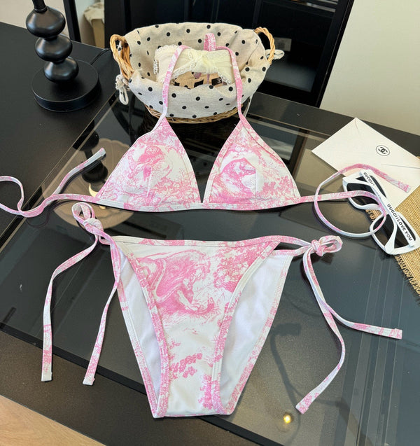 CD 26s Two-Piece Bikini Pink Colorful 201825