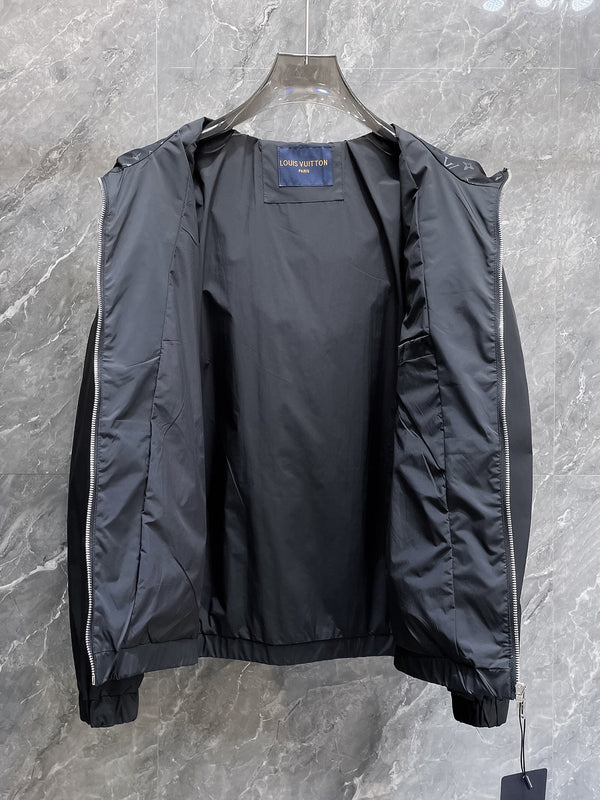 LV HOODED JACKET BLACK 239027