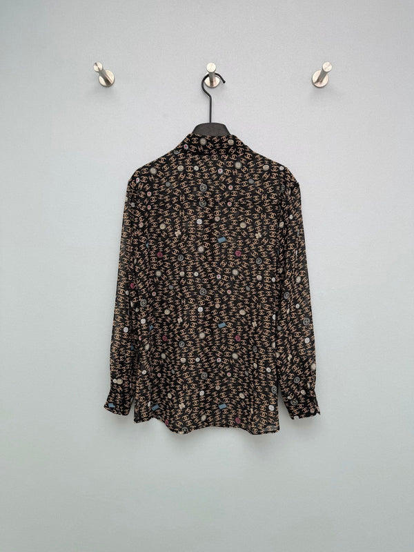 CC 26s Print Long-Sleeve Shirt Black Polyester 367043
