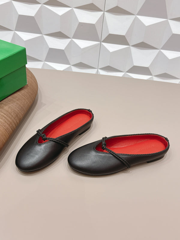 BV Rosa Mary-Jane Ballerina Black Lambskin 613303