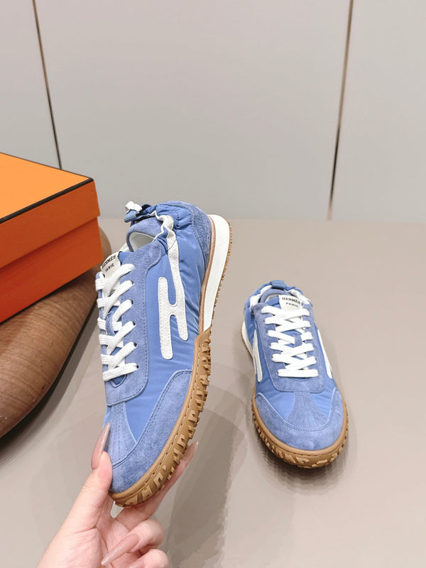 HM 26s Bouncing Sneakers Blue Nylon Suede