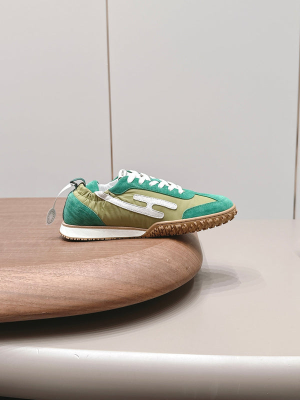 HM 26s Bouncing Sneakers Green Nylon Suede
