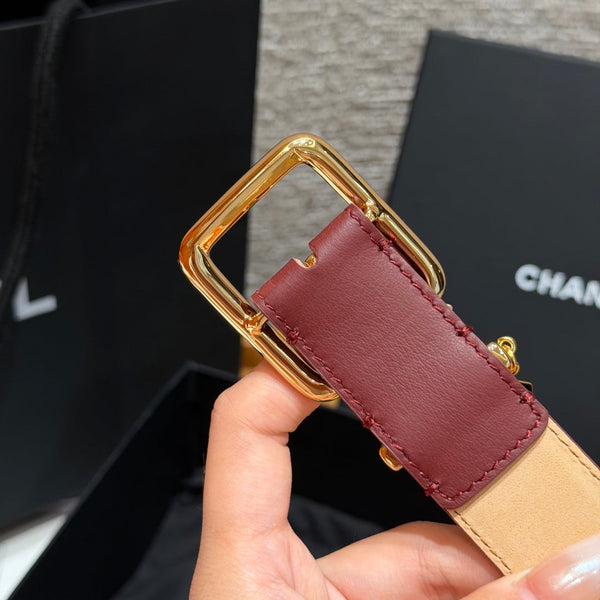 CC 3.0cm 2026 Métiers d'art Burgundy Gold Calfskin 209277