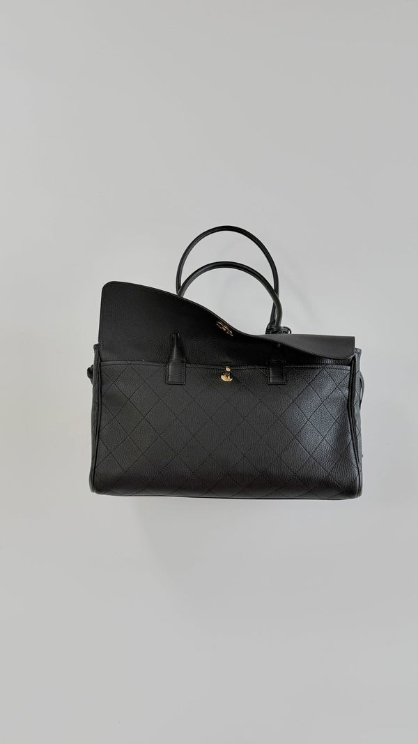 Chanel 2026 Large Shopping Bag 38cm Black Leather