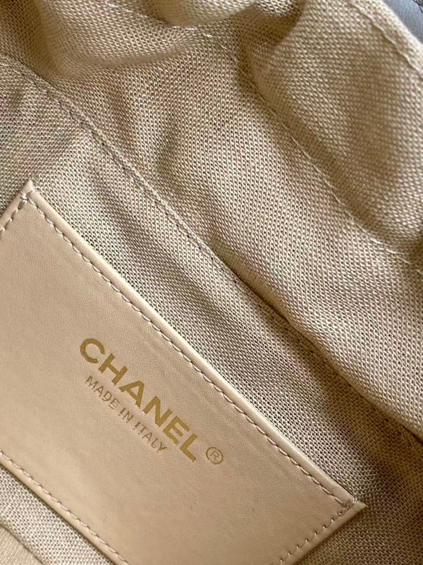 CC 2026 Basket Hobo Bag 27.5cm Gray Calfskin