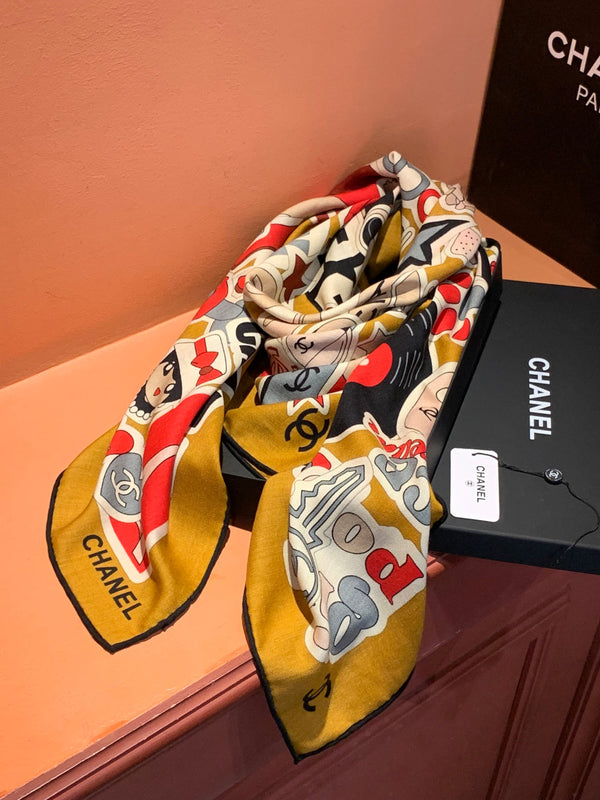 CC 25 Reversible Scarf 135cm Brown Colorful Cashmere 969146