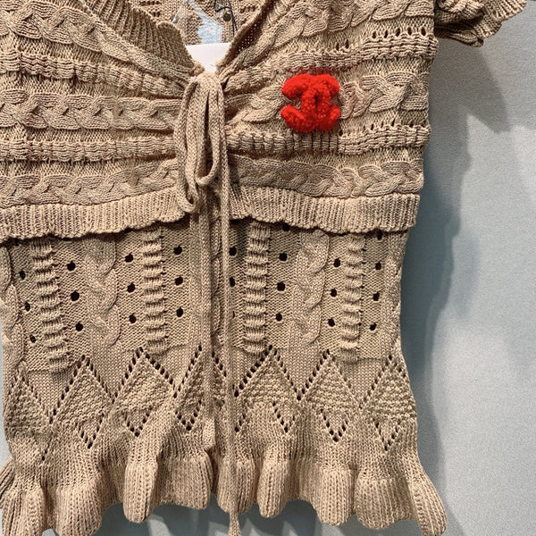 CC 26s Cable Sweater with Ruffles Knit 406279