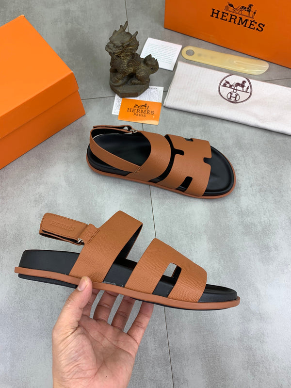 HM Men's Chypre Sandals Brown Calfskin 645505