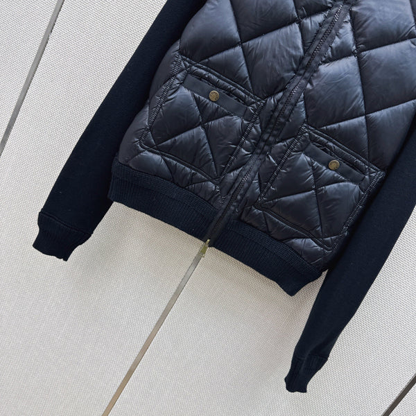 Moncler 26s Cardigan Padded Jacket Knit Nylon 429069