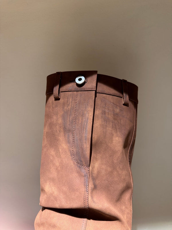 Loewe Toy Over Boots Brown Suede 524996