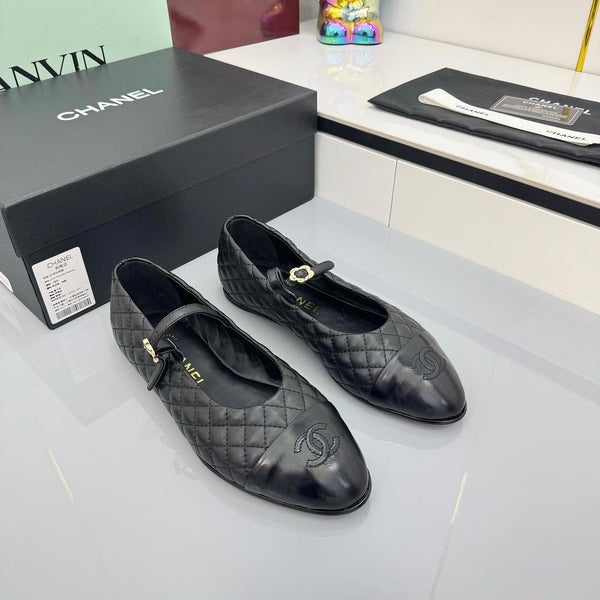 CC 25 Mary Jane Black Quilted Lambskin 368134