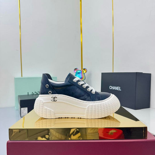 CC 25C Panda Sneakers Black White Sheepskin Mesh 413850