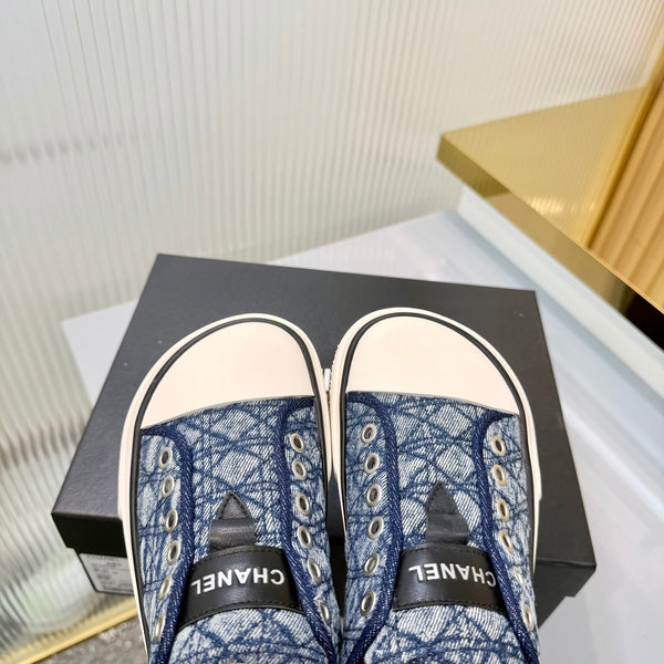 CC 26s Casual Sports Mules Dark Blue White Denim 924002