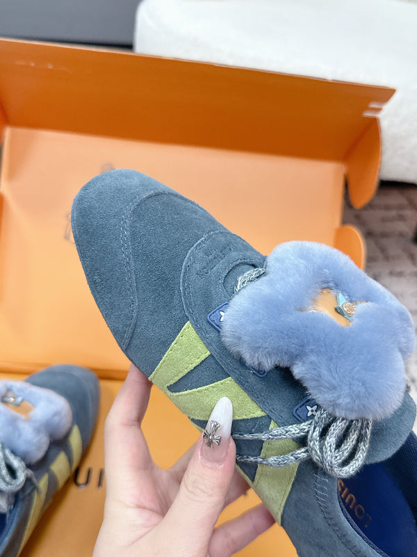 LV Sneakerina Sneaker With Vivienne Blue Suede 616955