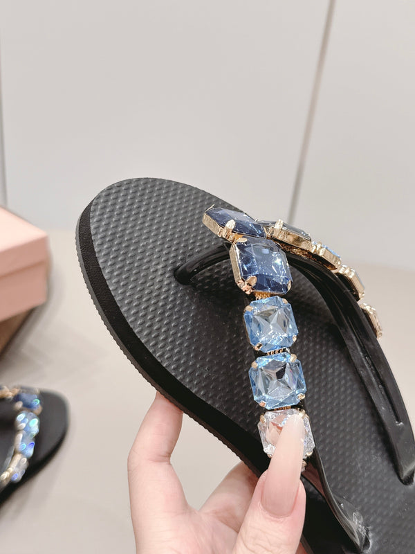 Miu 26s Flip-Flop Sandals Black Foam 905271