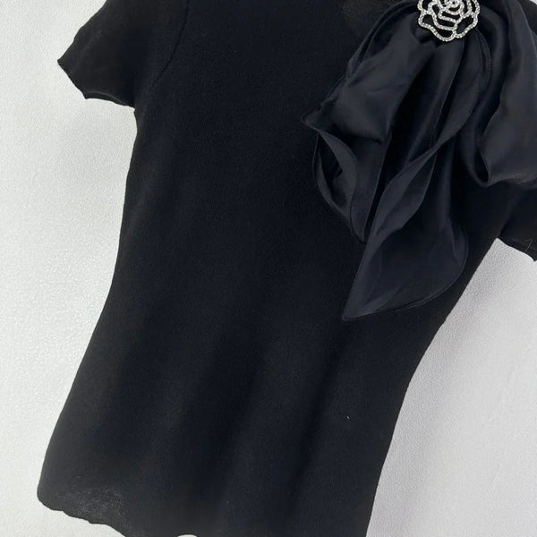 CC 2026 Bow Tie Short-Sleeve Shirt Viscose 361048