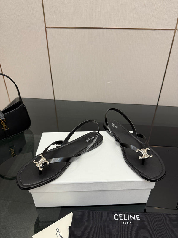 CL Biki Sandal Black Calfskin 725675