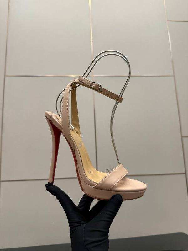 CL Miss Z Sandal 12cm Beige Cowhide 828155