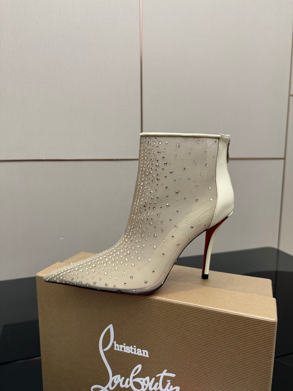 CL 26s Thea Ankle Boots 10cm Taupe Mesh 828171