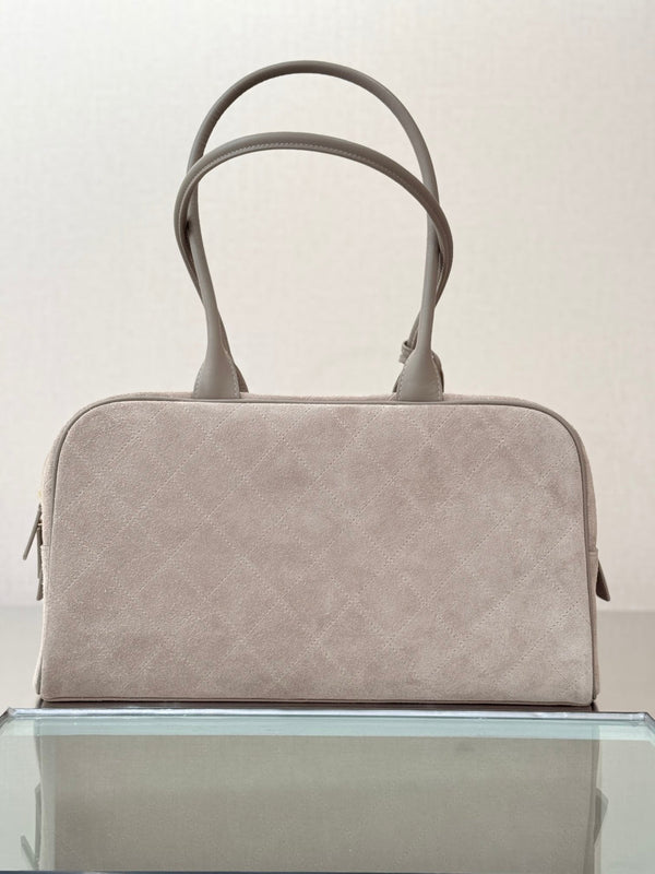 CC Maxi Bowling Bag 35.5cm Light Taupe Suede