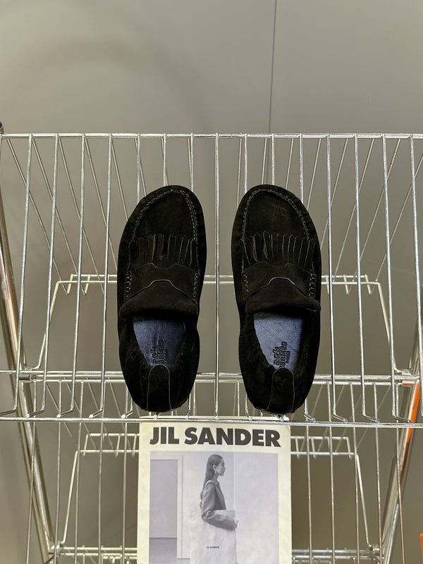 HM 26S Nod Loafers 1.5cm Black Suede 113812