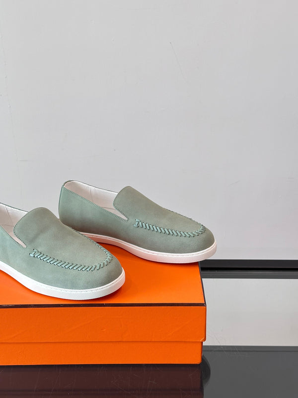 HM Men's Kiddy Slip-on Light Green Suede 718280