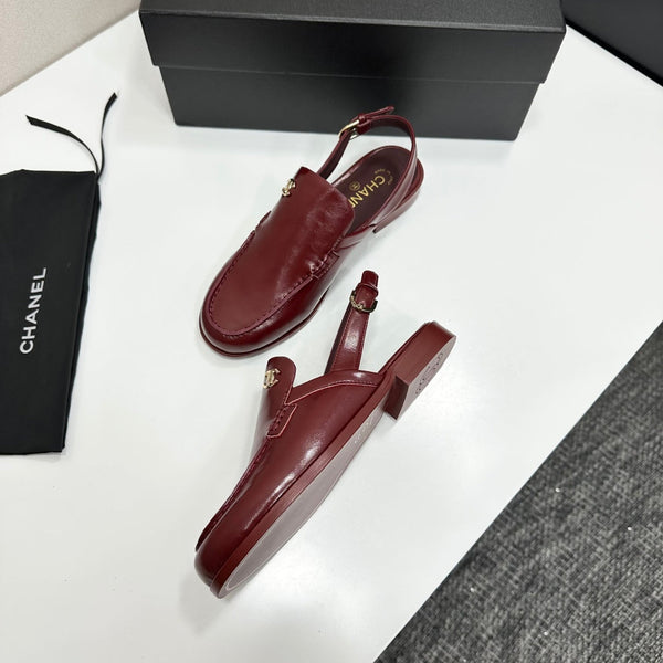 CC SS 2026 Pre Slingbacks Burgundy Calfskin 630506