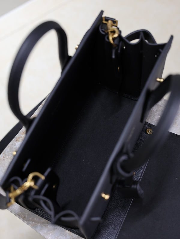 Prada Sac De Jour Nano 26cm Black Grain Cowhide GHW
