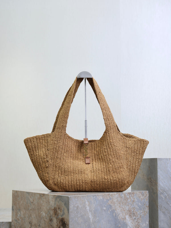 Prada Le 5 À 7 Bea 50cm Brown Rope Woven Leather