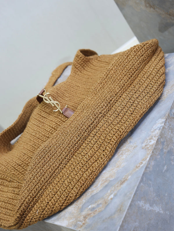 Prada Le 5 À 7 Bea 50cm Brown Rope Woven Leather