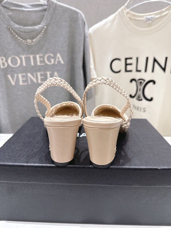 CC 26s Slingback 6.5cm Beige Distinct Woven 888094