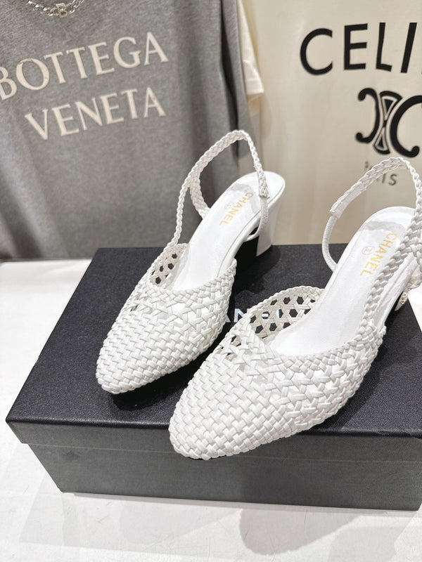 CC 26s Slingback 6.5cm White Distinct Woven 888096