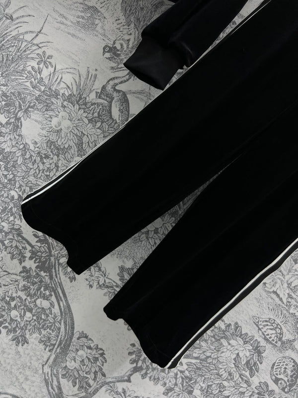 CD 25 Contrast Ribbon Suit Black velvet
