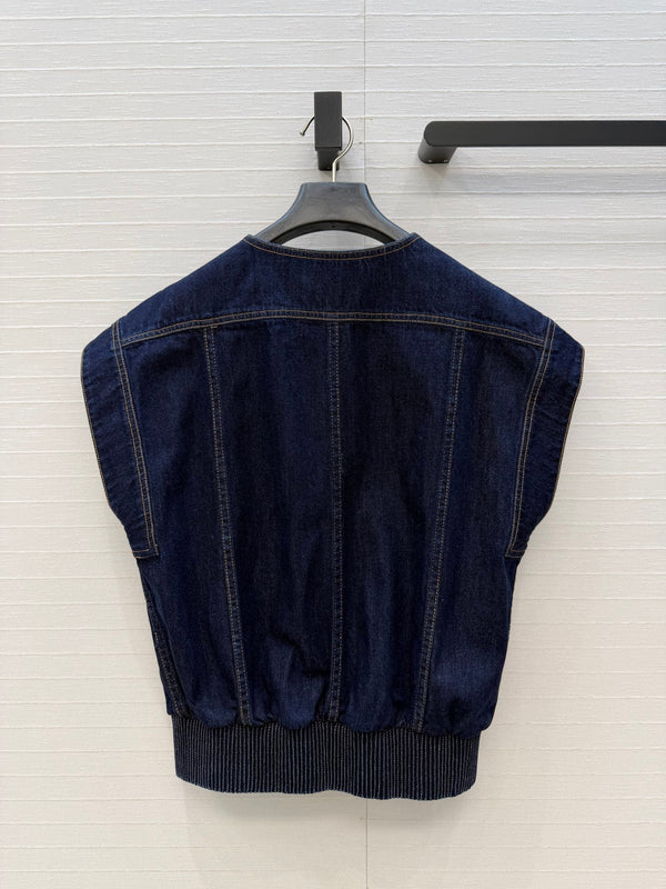 CC 26s Vest Jacket Dark Blue Denim 360879