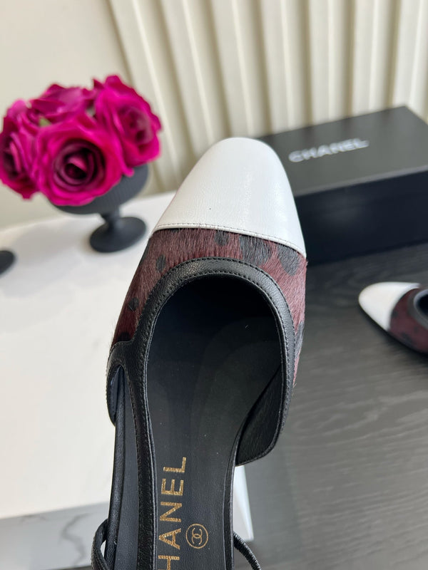 CC 26s Slingback Burugndy Horsehair 850779