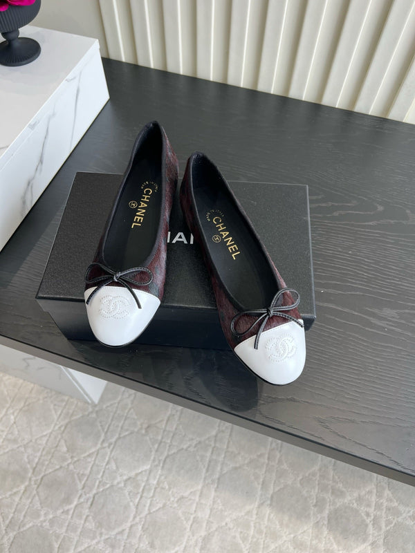 CC 26s Ballet Flat Burugndy Horsehair 850780