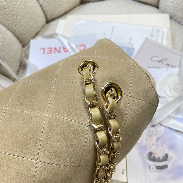 CC Shopping Tote Bag 33cm Khahi Quilted Suede