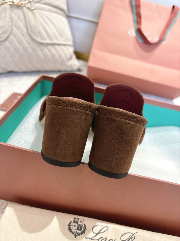 LP 25C Summer Charms Mules 55MM Brown Suede 215029