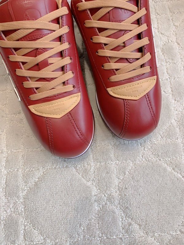 LV BUTTERSOFT Sneaker Red Monogram-Printed Lambskin 516884