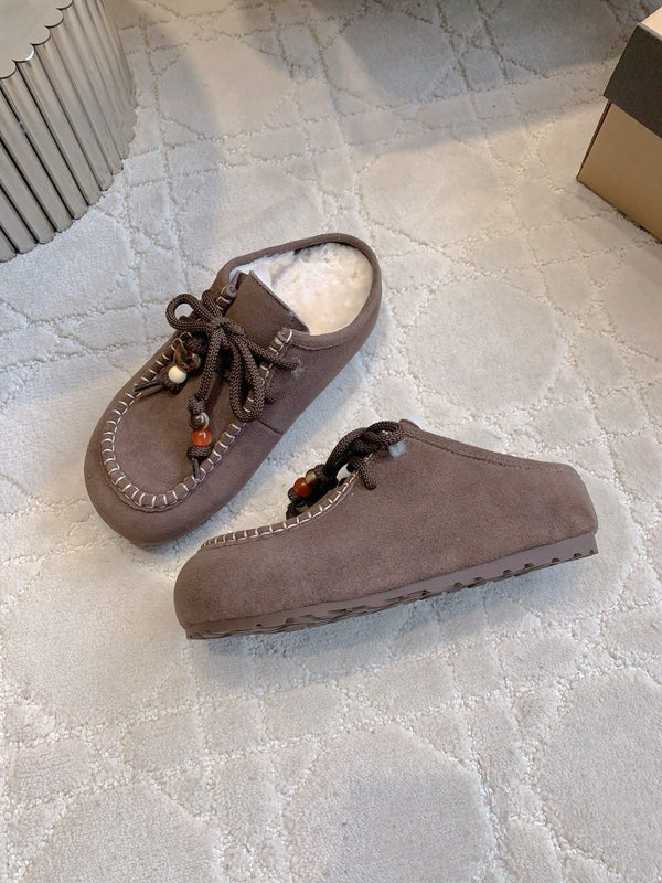 UGG Yupoo Loafers Burgundy Wool Suede 516907