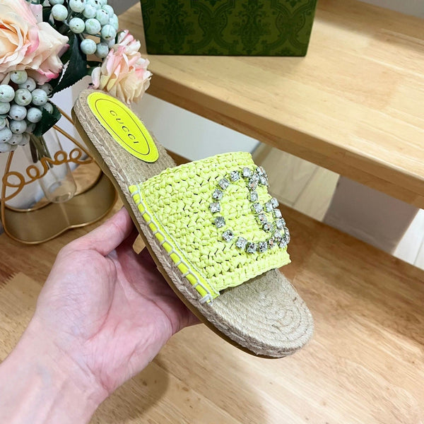 GG Casual Style Logo Sandals Yellow