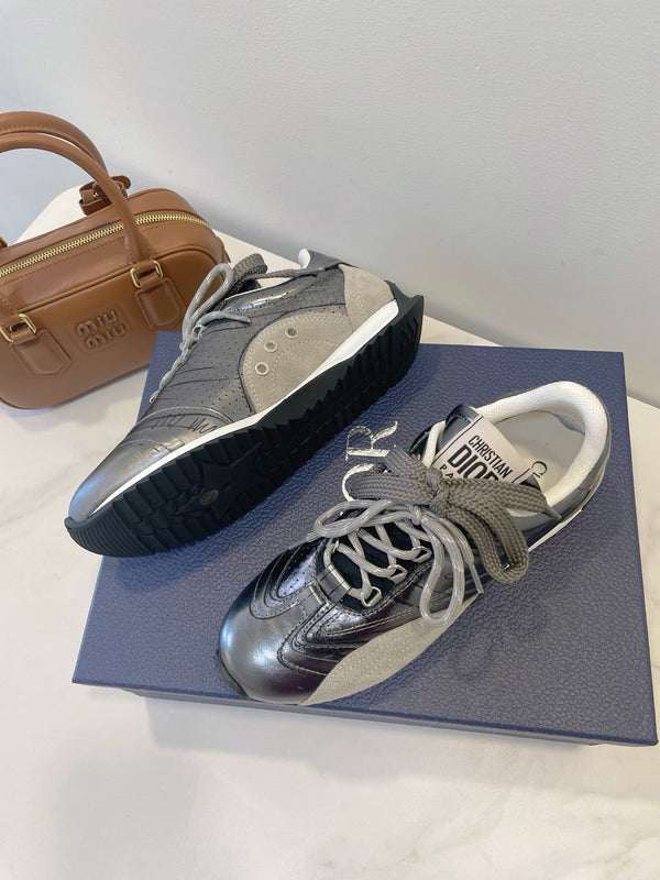 CD 26s D-Sketch Sneakers Grey Suede Lambskin 908094