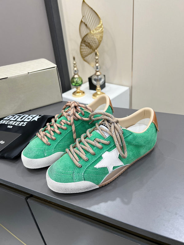 Golden Goose 26s True-Star Sneakers Green Suede 735906
