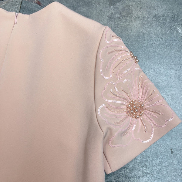 VT 26s Sequin Embroidery Sleeve Dress Cotton Polyester Fiber 400527