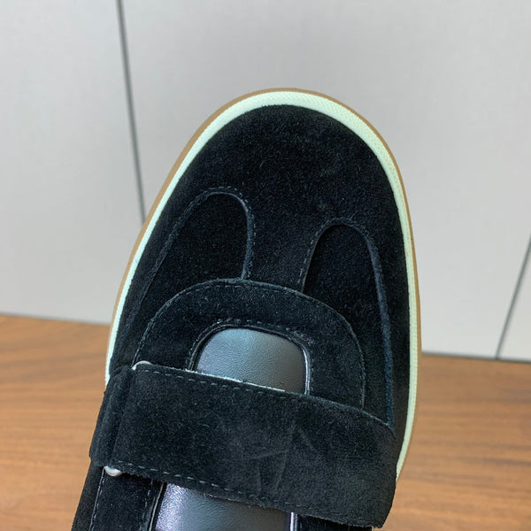 LP Kid's Tennis Walk Sneaker Black Suede Calfskin 585748